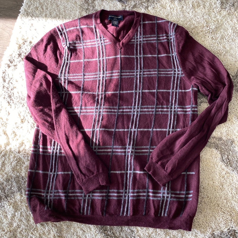 EUC Banana Republic plaid sweater